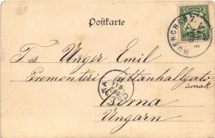 1902 München, Munich; Blick auf die Lucaskirche / church. Verlag Carl Reidelbach & Co. Art Nouve...