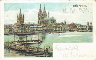 1902 Köln, Cologne; litho (worn corner)