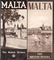 cca 1930 Máltai utazási prospektusok, 2 db