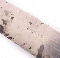 4 + 3 db ezüst nyelű kés. Jelzettek. 19 cm, 21 cm