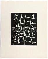 Marosán Gyula (1915-2003): Labirintus. Linómetszet, papír. Jelzett, számozott: 50/23. 25×20 cm