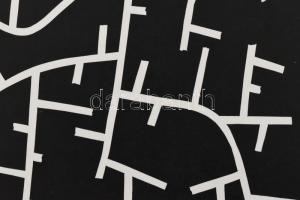 Marosán Gyula (1915-2003): Labirintus. Linómetszet, papír. Jelzett, számozott: 50/23. 25×20 cm