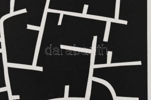 Marosán Gyula (1915-2003): Labirintus. Linómetszet, papír. Jelzett, számozott: 50/23. 25×20 cm