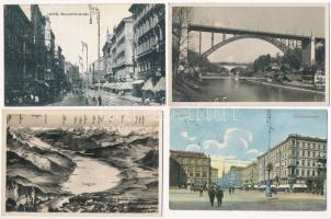 14 db RÉGI külföldi város képeslap / 14 pre-1945 European town-view postcards