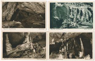 Aggteleki cseppkőbarlang, belső - 33 db régi használatlan képeslap / 33 pre-1945 unused postcards