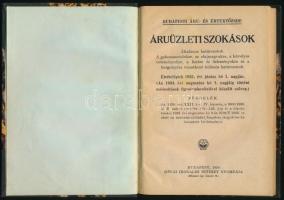 Budapesti Árú - És Értéktőzsde. Áruüzleti szokások. Bp., 1934, Révai. Félvászon kötésben