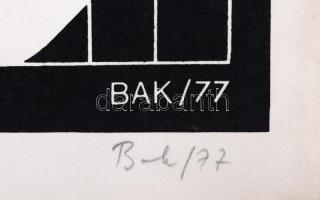 Bak Imre (1939): Hommage á Ady, 1977. Szitanyomat, papír, jelzett. Számozott: CV/39. Az 1977-ben meg...