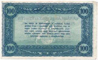 ~1920. 100K "Vásárlási visszatérítés" rajta "Dunavecsei Hangya fogy. és ért." bé...