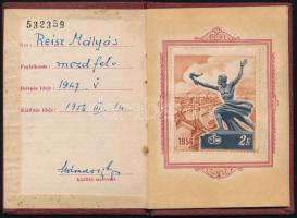 1956 Magyar-Szovjet Társaság tagsági igazolvány