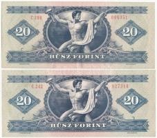 1980. 20Ft (2x) T:III szép papír
Hungary 1980. 20 Forint (2x) C:F fine paper
Adamo F17