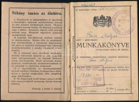 1942 Nagyvárad, segéd munkakönyve