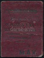 1943 Debrecen, MÁV fényképes igazolvány