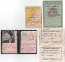 1933-1960 5 db MÁV igazolvány, betétfüzet, időleges szabadjegy