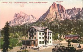 Dolomitenstrasse, Tirol, Hotel Falzarego (Hospiz) / hotel, mountains