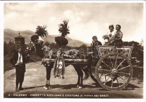 Palermo, Carretto Siciliano e costume di piana dei greci / Italian folklore, Sicilian cart