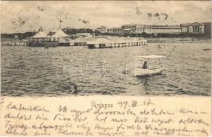 1899 Livorno, Ardenza / boat, beach (EK)