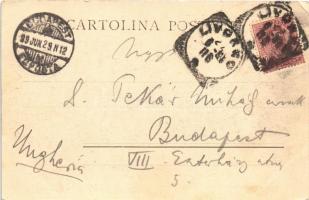 1899 Livorno, Ardenza / boat, beach (EK)