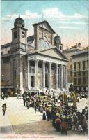 Genova, Genoa; Chiesa della S. Annunziata / church, market vendors