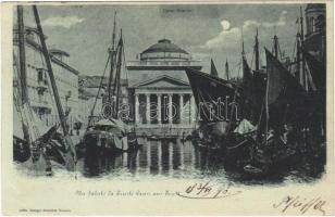 1898 Trieste, Trst; Canal Grande / canal, boats