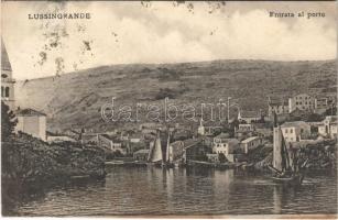 1909 Veli Losinj, Lussingrande; Entrata al porto / port (fl)