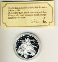 NSZK 1990. "Karácsony-Brande-Hörnerkirchen" Ag emlékérem, 15g T:PP Díszdobozban, tanúsítvá...