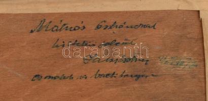 Jaksa István (1894-1982): Csónakok a Baltin-tengernél. Olaj, falemez, jelzett. Hátoldalán autográf f...