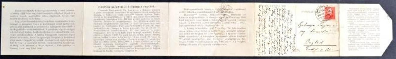 1935 Bakonybél. Öt-részes kinyitható képeslap / 5-tiled folding postcard