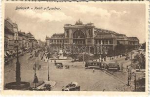 Budapest VII. Keleti pályaudvar, villamosok, automobilok, drogéria