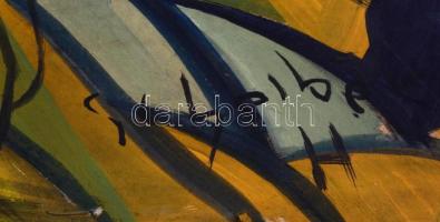 Scheiber H jelzéssel: Parkban. Akvarell, pasztell, karton. Hullámos, széleinél kissé sérült. 48x69,5...