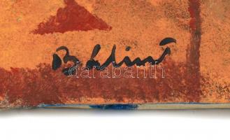 Bálint jelzéssel: Kompozíció. Olaj, vászon. 30,5x38 cm