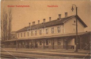 1911 Érmihályfalva, Valea lui Mihai; Vasútállomás. Koch Géza 727. / railway station (EB)