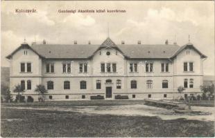 Kolozsvár, Cluj; Gazdasági akadémia külső konviktusa, kút. Divald Károly fia / boarding school of the academy, well