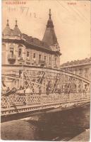 1911 Kolozsvár, Cluj; Vashíd, életbiztosító intézet, lisztraktár / bridge, shops, insurance company (EK)