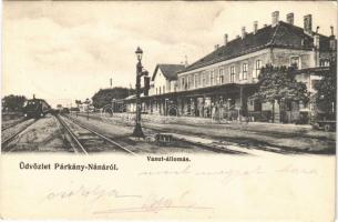 Párkánynána, Párkány-Nána, Stúrovo-Parkan; vasútállomás, vonat / railway station, train