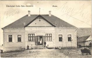 1912 Csíkszentimre, Csík-Szt.-Imre, Santimbru; posta. A. Wieser / post office