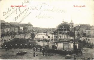 1907 Marosvásárhely, Targu Mures; Széchenyi tér, Bodor kút / square, well