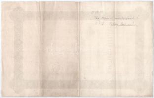 Budapest 1899. "Országos Központi Hitelszövetkezet" alapítványi részjegye 1000K-ról száraz...