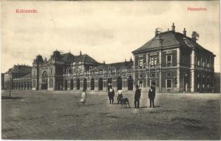 1914 Kolozsvár, Cluj; vasútállomás / railway station