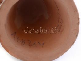 Kovács Margit (1902-1977): Éneklő lány. Festett kerámia, jelzett, hibátlan, m: 13 cm / Singing girl....