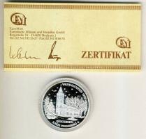 NSZK 1988. "Karácsony-Quickborn" Ag emlékérem, 15g T:PP Díszdobozban, tanúsítvánnyal!