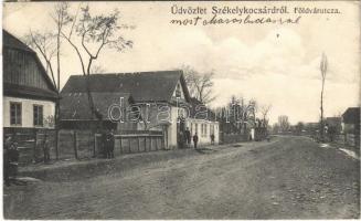 1911 Székelykocsárd, Kocsárd, Lunca Muresului; Földvár utca, üzlet / street, shop (EK)