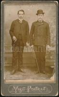 cca 1910-1915 Két úr, keményhátú fotó, 10,5x6,5 cm