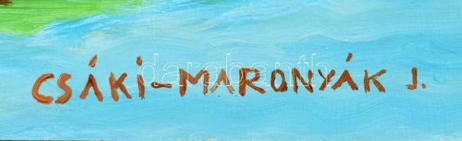 Csáki-Maronyák jelzéssel: Tópart. Olaj, farost. 50x70 cm