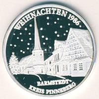 NSZK 1986. "Karácsony-Barmstedt" Ag emlékérem, 15g T:PP Díszdobozban, tanúsítvánnyal!