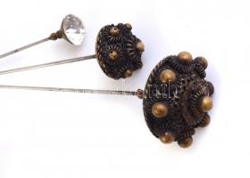 3 db régi kalaptű, réz