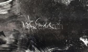 Szász Endre (1926-2003): Férfi fej. Olaj, papír, jelzett, apró felületi sérülésekkel. Üvegezett fa k...