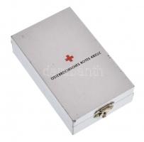 Ausztria DN "Osztrák Vörös Kereszt - Ezüst véradó szolgálati érem" ezüstözött, részben műg...