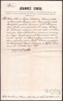 1871 Simor János esztergomi érsek latin nyelvű okmánya, 2 db, Durguth József vikárius aláírásával