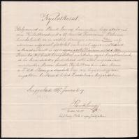 1842-1887 4 db régi okmány, közte viaszpecsétes (Lapács, Várna, Kiskunlacháza, Lengyeltóti)