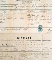 1869-1887 10 db budapesti egyházi irat